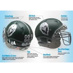 Autocollants pour casques, logos, stripes , tape, nose and back bumper