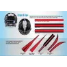 Autocollants pour casques, logos, stripes , tape, nose and back bumper