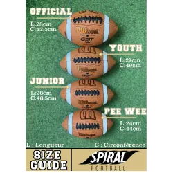 Ballon de football américain Wilson composite K2 PEE-WEE