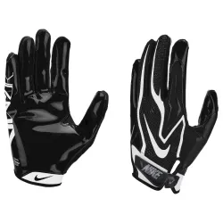 Gants de football américain Nike Vapor Jet 9.0 coloris noir, offrant un grip d'élite pour les réceptions.